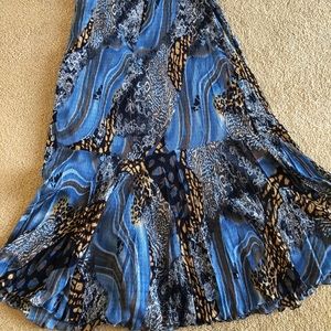 Rossi Roma Crinkle Multicolored Skirt  L